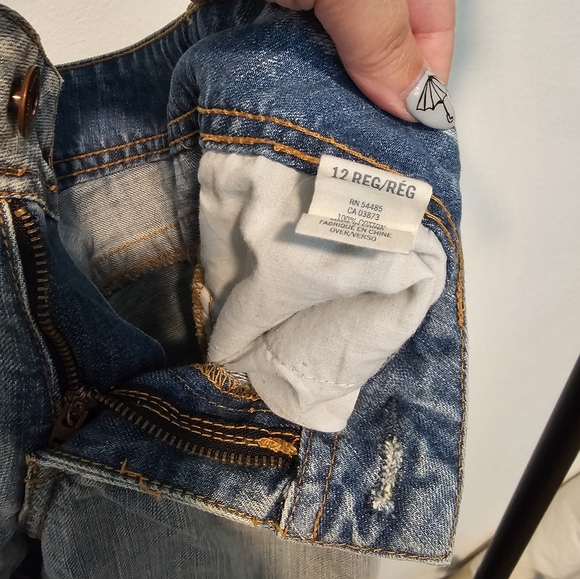 American Eagle Artist Jeans, Distressed, Light Wash, 12 - Picture 6 of 7